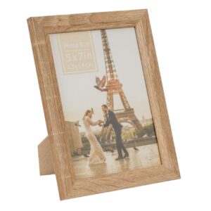 Decorative wooden oak frame with engraving 13x18cm